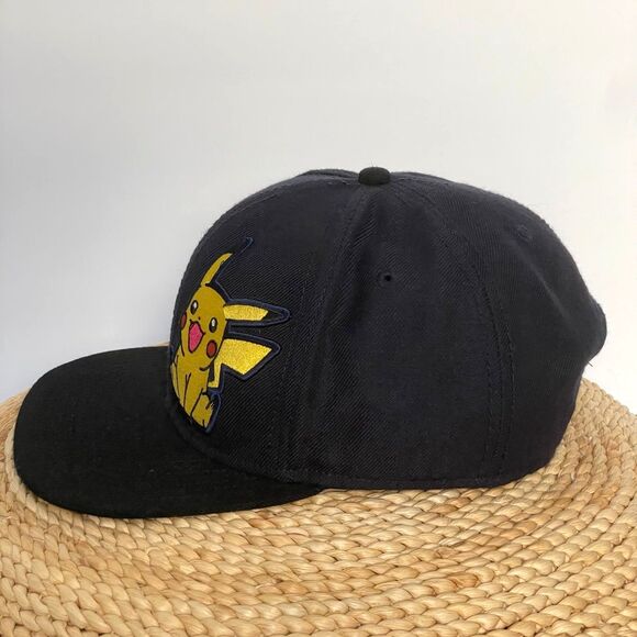 Official POKEMON PIKACHU Embroidered Snapback Logo Cap Hat - Picture 3 of 7